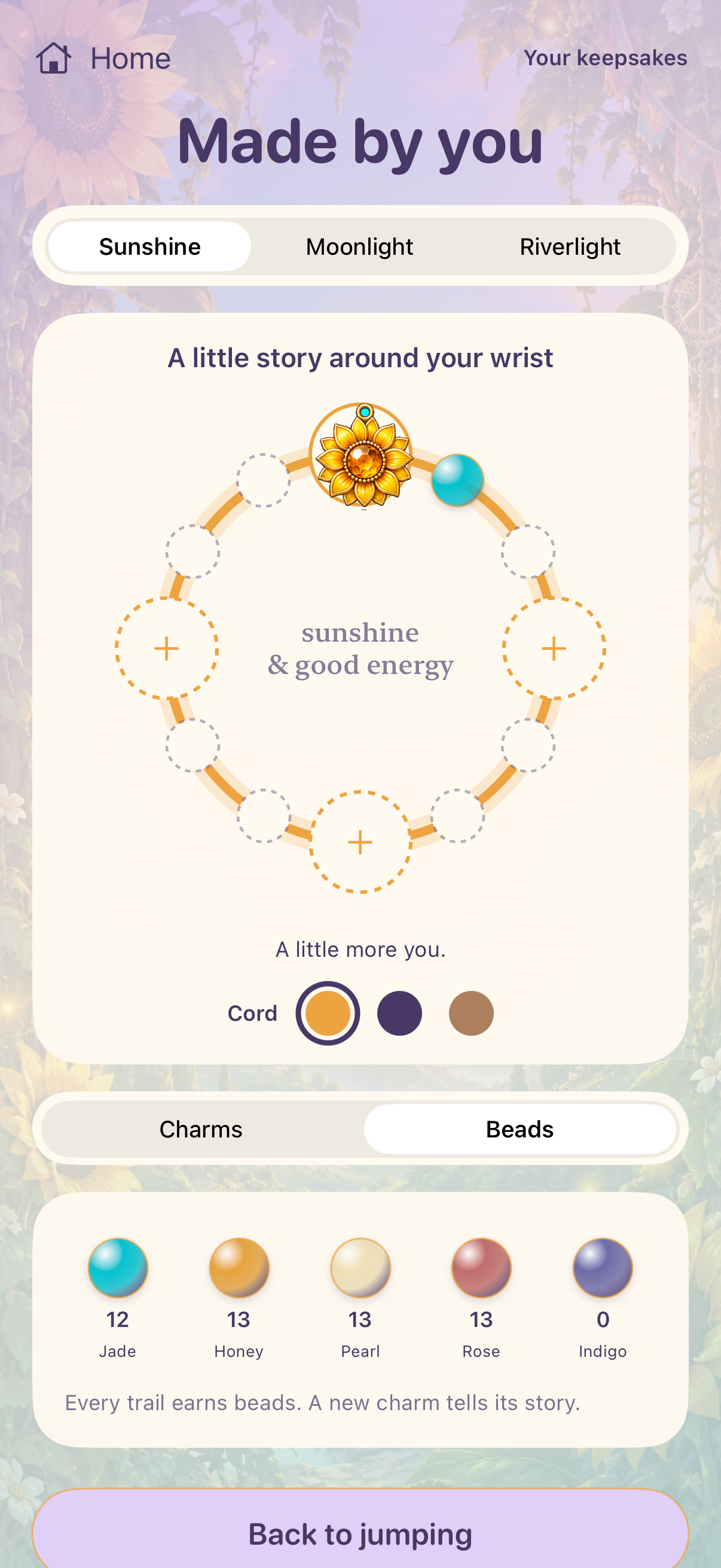 Karma Jump bracelet workshop with charms and beads